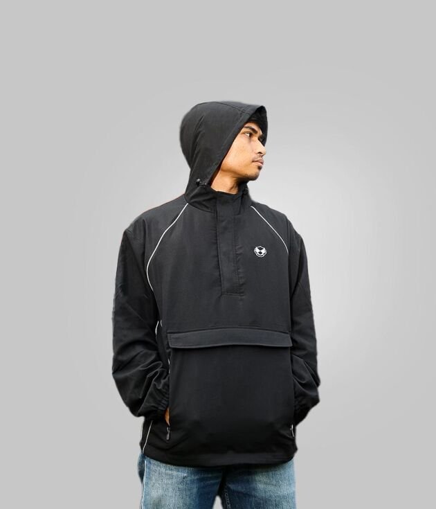 2025 SFC BASIC ANORAK WINDBREAKER BLACK